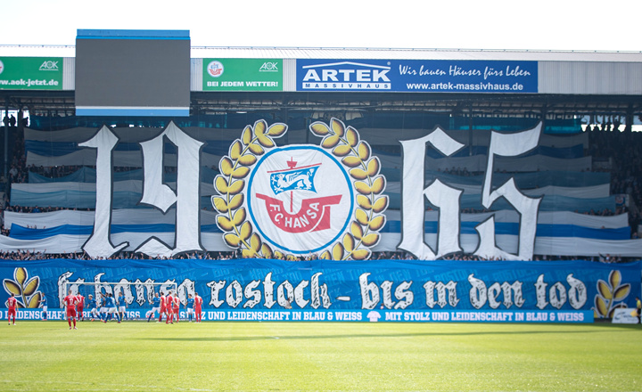 Liga Hansa Rostock Plakat 3 Würzburger Kickers 25.08.2018 Ostseestadion 